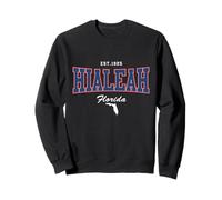 Vintage Hialeah Florida Athletic Sport FL Florida Mapa Sudadera