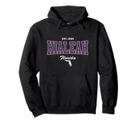 Vintage Hialeah Florida Athletic Sport FL Florida Mapa Sudadera con Capucha