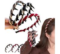 Vintage High Cranium Artificial Hairband, 2025 New Elegant Head Band Girls,Stylish Bling Hair Hoop for Wedding Party Daily Wear (3Pcs, 15 * 13 * 3cm/5.9 * 5.1 * 1.1in)