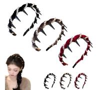 Vintage High Cranium Artificial Pearl Hairband, 2025 New Elegant Braided Pearls Headbands with Teeth, Fashion Hair Accessories for Women Girl, Decorative Hair Bands (3pcs)