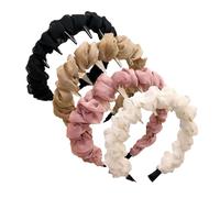 Vintage High Cranium Artificial Pearl Hairband,2025 New Elegant Non Slip Pearl Headbands,Elegant Beaded Head Band,Fashion Hair Accessories for Women and Girls,Party or Daily Wear (E-4PCS)