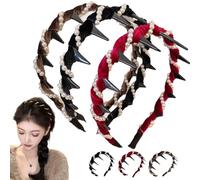 Vintage High Cranium Artificial Pearl Hairband, 2025 New Elegant Non Slip Pearl Headbands, Stylish Bling Hair Hoop for Women and Girls Wedding, Party or Daily Wear (3Pcs Mix)