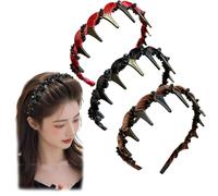 Vintage High Cranium Artificial Pearl Hairband,2025 New Elegant Non Slip Pearl Headbands with Teeth, Bridal Hair Hoop Party Wedding Hair Accessories for Women and Girls (A3-3PC)