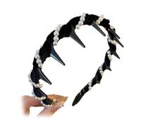 Vintage High Cranium Artificial Pearl Hairband,2025 New Elegant Non Slip Pearl Headbands with Teeth, Bridal Hair Hoop Party Wedding Hair Accessories for Women and Girls (A2-1PC)
