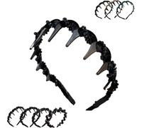 Vintage High Cranium Artificial Pearl Hairband, Elegant Pearl Headbands for Women Girls, Anti-slip Decorative Hair Bands,Fashion Hair Accessories (Style1)