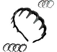 Vintage High Cranium Artificial Pearl Hairband, Elegant Pearl Headbands for Women Girls, Anti-slip Decorative Hair Bands,Fashion Hair Accessories (Style5)