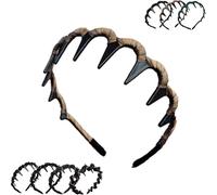 Vintage High Cranium Artificial Pearl Hairband, Elegant Pearl Headbands for Women Girls, Anti-slip Decorative Hair Bands,Fashion Hair Accessories (Style6)