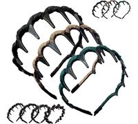 Vintage High Cranium Artificial Pearl Hairband, Elegant Pearl Headbands for Women Girls, Anti-slip Decorative Hair Bands,Fashion Hair Accessories (MIX-B)
