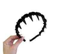 Vintage High Cranium Artificial Pearl Headband - Elegant Non-slip Pearl Hairband with Zig Zag Design, Bridal Hair Hoop for Party Wedding, Hair Accessories for Women and Girls (Black, A)