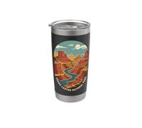 Vintage Hiking Grand Canyon National Park Arizona Vaso térmico de acero inoxidable de doble pared
