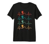 Vintage Hiking Heartbeat Hiker Nature Lover Outdoor Camiseta Premium