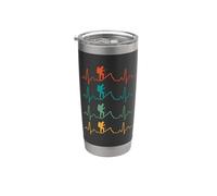 Vintage Hiking Heartbeat Hiker Nature Lover Outdoor Vaso térmico de acero inoxidable de doble pared