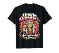 Vintage Hippie La Abuela como Un Regular La Abuela Sólo Groovier Camiseta