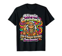 Vintage Hippie La Abuela como Un Regular La Abuela Sólo Groovier Camiseta