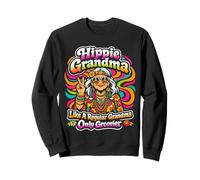 Vintage Hippie La Abuela como Un Regular La Abuela Sólo Groovier Sudadera