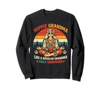 Vintage Hippie La Abuela como Un Regular La Abuela Sólo Groovier Sudadera