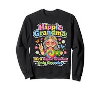 Vintage Hippie La Abuela como Un Regular La Abuela Sólo Groovier Sudadera