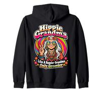 Vintage Hippie La Abuela como Un Regular La Abuela Sólo Groovier Sudadera con Capucha