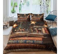 Vintage holiday scene Funda Edredon de poliéster Juego de 3 Piezas Diseño 3D con Cremallera Vintage holiday escena Funda de Edredón incluye Funda de Almohada Suave for Adultos Double（200x200cm）