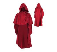 Vintage Hooded Cape - Cloaks For Men | Gothic Design Outerwear For Autumn Festivals | Costume Cape Vampire, Bridal, Renaissance, Halloween Parties, Cosplay, Bonfire Events And Ghost-Themed Celebration