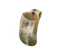 Vintage Horn Whiskey Cup - vyking Horn Beer Mug with Easy-Grip Handle for Cold Water, maed, Lager, Ale | Authentic Medieval Style Drinking Mug for Parties, gefts, Collectors, berware, Home Celebration