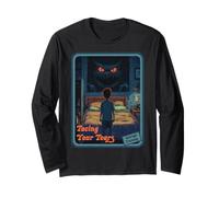 Vintage Horror Halloween Retro Supervivencia Enfrentando Tus Miedos Manga Larga