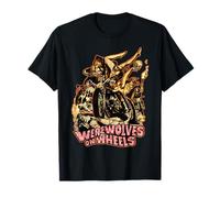 Vintage Horror Hombre lobo sobre ruedas Biker Camiseta