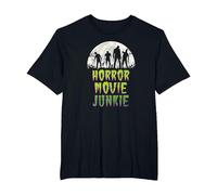Vintage Horror Movie Junkie Retro 80s Horror Zombies Camiseta, Hombre Tallas Grandes, Negro, 3X Alto