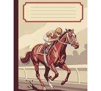 Vintage Horse Racing Composition Notebook: A Retro Equestrian Sport Journal with Jockey and Thoroughbred | Classic Derby Style Notebook for Students and Racing Fans