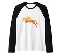 Vintage Horse Rider Girl 80s Hunter Jumper Camiseta Manga Raglan