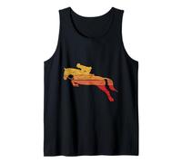 Vintage Horse Rider Girl 80s Hunter Jumper Camiseta sin Mangas