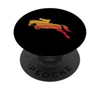 Vintage Horse Rider Girl 80s Hunter Jumper PopSockets PopGrip Adhesivo