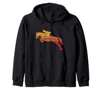 Vintage Horse Rider Girl 80s Hunter Jumper Sudadera con Capucha