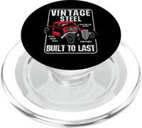 Vintage Hot Rod Built To Last (Print On Back) Rat Rod PopSockets PopGrip para MagSafe