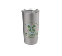 Vintage Hot Springs National Park Arkansas Cascada Camping Vaso térmico de acero inoxidable de doble pared