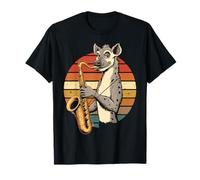 Vintage Hyena Tocando Saxofón Jazz Saxofón Músico Saxofón Camiseta
