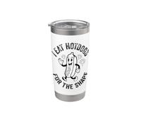 Vintage I Eat Hot Dogs para la forma 4 de julio Retro Hombres Vaso térmico de acero inoxidable de doble pared