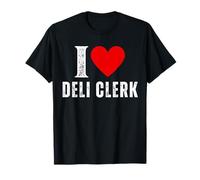 Vintage I Love Deli Clerk Crew Matching Group Hombres Mujeres Camiseta