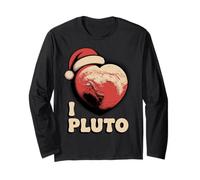 Vintage I Love Pluto Divertido Retro Astronomía Espacio Profesor Manga Larga