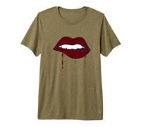 Vintage I Love You Forever Sexy Bleeding Lips Gráfico Camiseta Premium