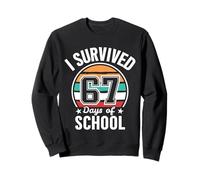 Vintage I Survived 67 Days of School Funny Teachers Students Sudadera
