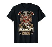 Vintage I Survived Fire Academy 2026 Firefighter Camiseta