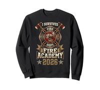 Vintage I Survived Fire Academy 2026 Firefighter Sudadera