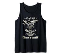 Vintage I'Ll Be In The Backyard Charcoal Grill Master Camiseta sin Mangas