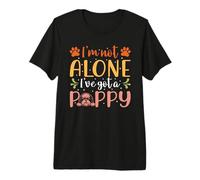 Vintage I'm Not Alone I've Got A Puppy Dog Dogs Lovers Camiseta Premium