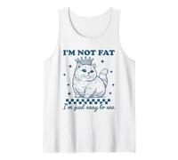 Vintage I'm Not Fat, soy fácil de ver, divertido amante de los gatos Camiseta sin Mangas