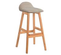 Vintage Industrial Bar Stool Wood Stool Counter Fixed Height High Chair with Low Back, Bar Chair for Kitchen Island, Recreation Room or Game Room