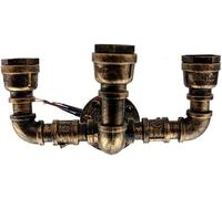 Vintage industrial metal colgante luz agua tubo vapor Punk pared latón cobre lámpara iluminación