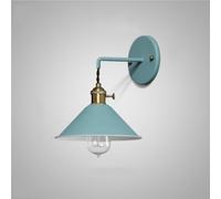 Vintage Industrial Wall Lamp Wrought Iron with Retro Loft Rustic Style Lighting for Bar(Blue)