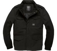 Vintage Industries Brent Parka, chaqueta textil impermeable XL male Negro